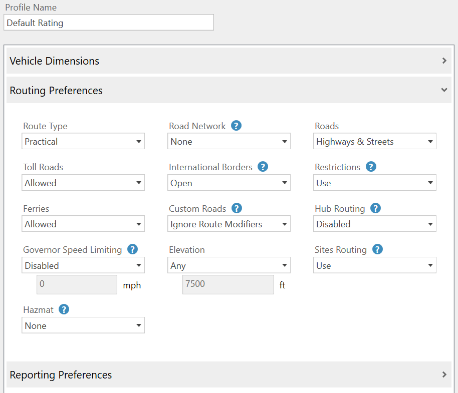 Routing Profile