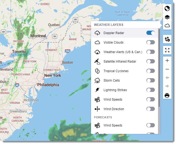 Weather layers